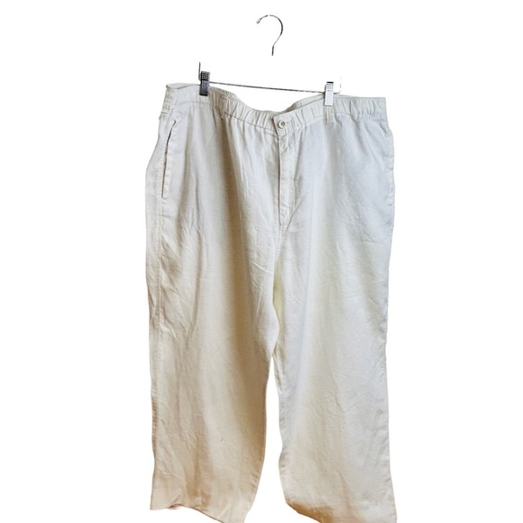Tommy Bahama Pants - Tommy Bahama Women's 100% Linen Relaxed Off White Slacks Size XXXL